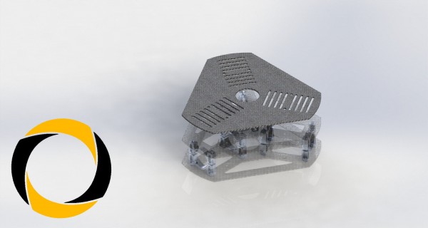 Akkuplatte aus CFK (Carbon) für Tricopter